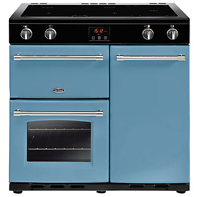 Belling Farmhouse 90EI Electric Induction Range Cooker Blue